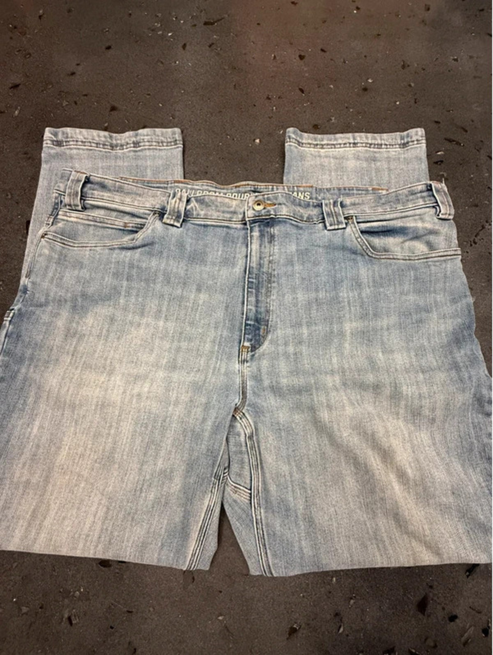 Duluth Trading Co. Ballroom Double Flex Jeans Light Wash Size 44x32